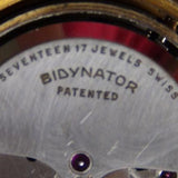 WWII Marda Mens Swiss Automatic Bidynator 17Jwl Pointer Calendar Moonphase Gold Watch