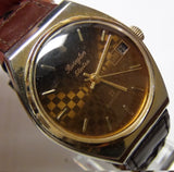 Remington 23 Electra Quartzarama Gold Calendar Watch
