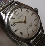 Stuart Men's Swiss Made 17Jwl Automatic Silver Very Clean Dial Watch w/ Bracelet