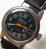 Chalet Men's Silver Swiss Made Calendar 60M Diver Quartz Watch w/ Strap