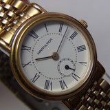 Hamilton Ladies Swiss Made Gold Quartz Retro Watch $895