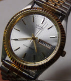 Citizen Men's Quartz Gold Dual Calendar Watch w/ Bracelet