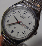 Citizen Men's Quartz Silver Dual Calendar Watch w/ Bracelet