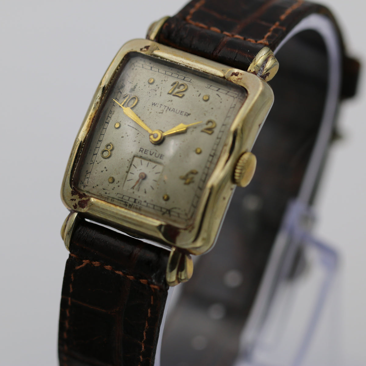 Wittnauer 10K Gold Swiss Made Mechanical Wrist Watch Ticktock Guru