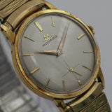 1940s Movado Men's Swiss Made Gold Large Watch w/ Bracelet