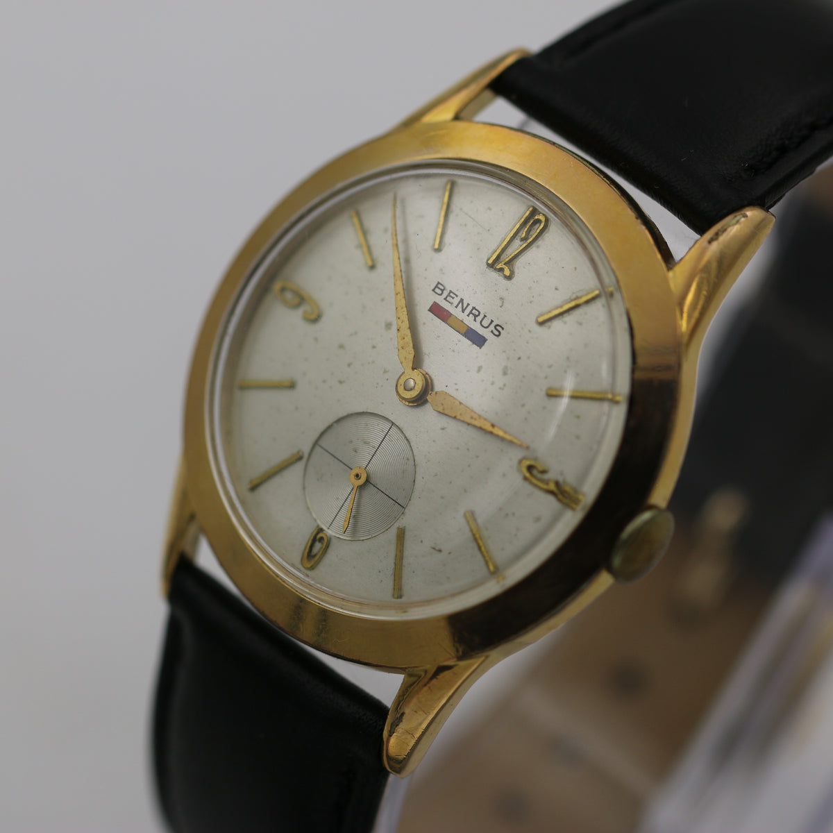 BENRUS vintage circa 1950 mechanical 10kt Gold plated ladies watch. Vintage Benrus Solid 14K Yellow Gold Windup Ladies Cocktail  main image 2