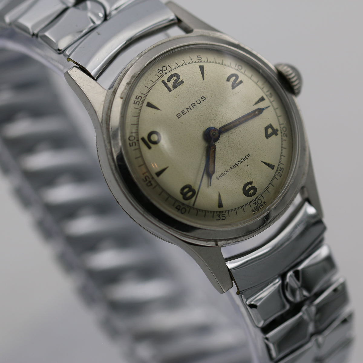 1940s WW2 Swiss Military Swiss Made Mechanical Wrist Watch