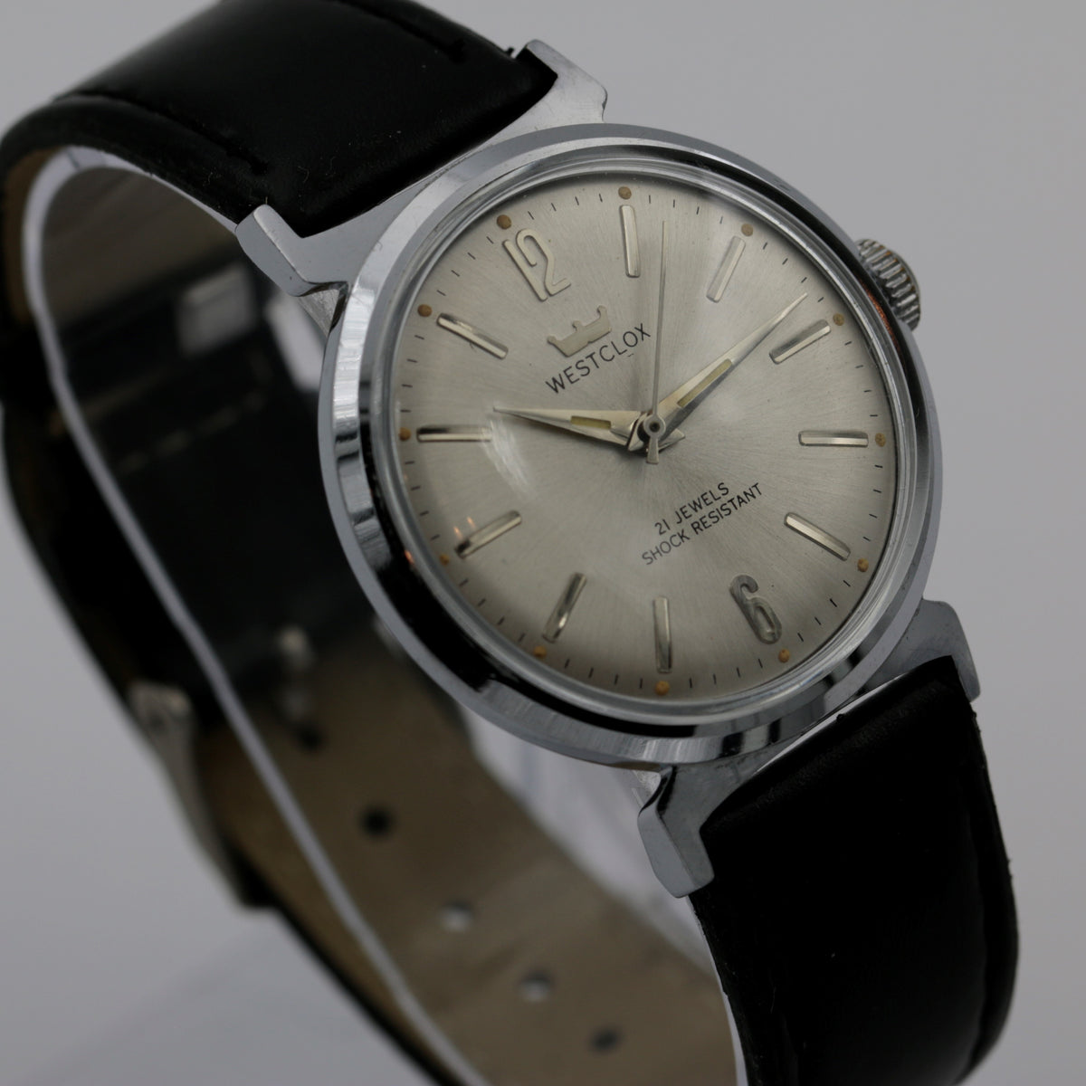 Vintage Westclox Genuine Leather Watch Shop Westclox Waterproof Wristwatch - Vintage Timepiece  main image 2