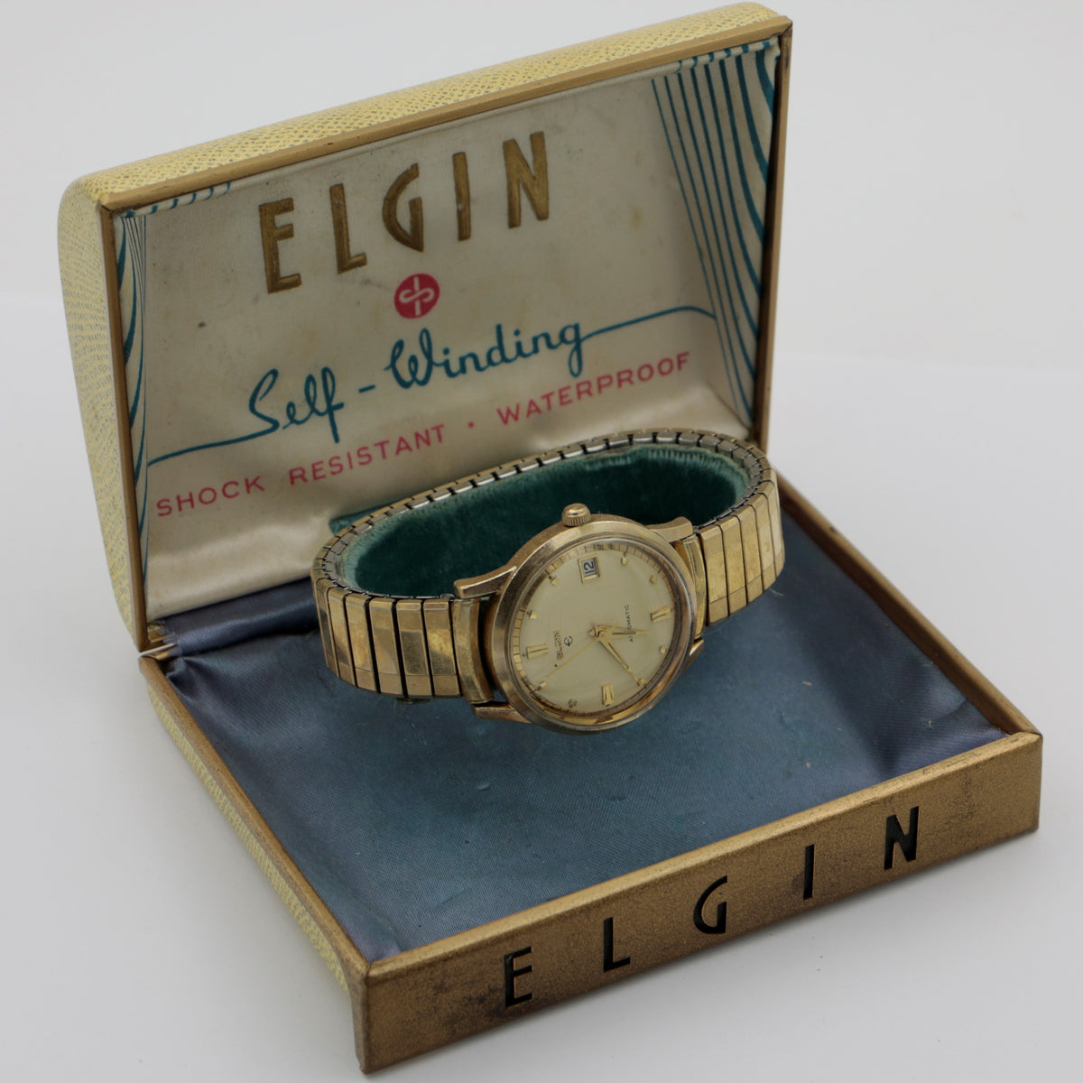 ELGIN 腕時計 Vintage 33mm Elgin Shockmaster Men's Mechanical Wristwatch