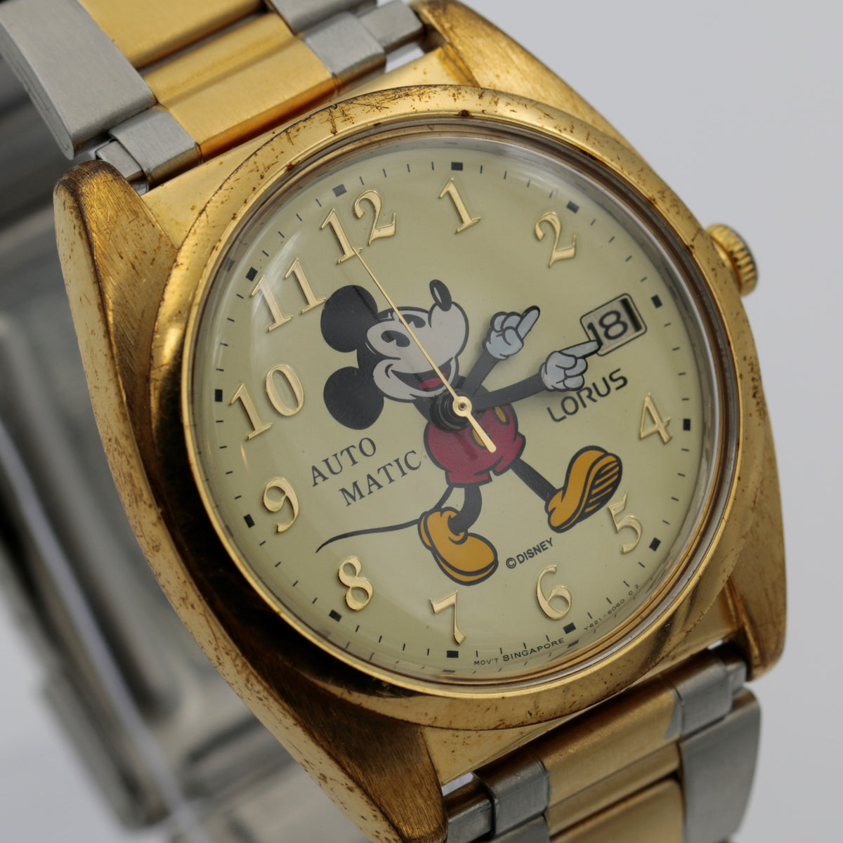 mikrocomputer snigmord dybt Lorus "Mickey Mouse" Automatic Wrist Watch – Ticktock Guru