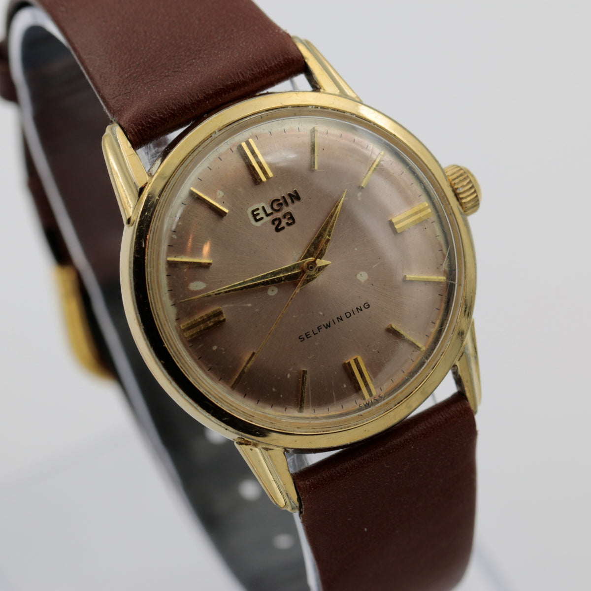 Elgin 10K Gold Swiss Made Automatic Wrist Watch Ticktock Guru