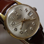 Vulcain Men's Calendar 17Jwl Swiss Made Gold Watch w/ Strap