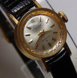 1960s Seiko Universe Diashock Ladies 17Jwl Gold Unusual Case Watch - Rare