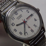 Citizen Men's Quartz Silver Dual Calendar Watch w/ Bracelet