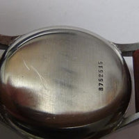 1930s Festina Men's Extra Large Swiss Made 17Jwl Silver Watch w/ Strap