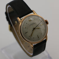 1940s Doxa Men's Solid 14K Rose Gold Swiss Made Large Watch