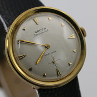 Gruen Continental Men's Solid 14K Gold Hidden Lugs Watch