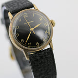 1950s Wittnauer Mens Solid 10K Gold 17Jwl Swiss Made Gorgeous Dial Watch