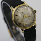 1950s Omega Men's 17 Jwl Automatic Bumper 14K Gold Swiss Made Watch