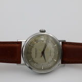 1950s Paul Breguette Men's Swiss Made 17Jwl Silver Ultra Thin Watch w/ Strap
