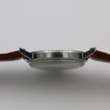 1950s Paul Breguette Men's Swiss Made 17Jwl Silver Ultra Thin Watch w/ Strap