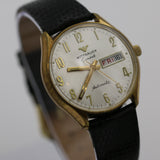 Wittnauer Men's Automatic Gold Swiss Made Calendar Watch w/ Leather Strap