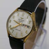 Wittnauer Men's Automatic Gold Swiss Made Calendar Watch w/ Leather Strap