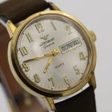 Wittnauer Men's Quartz Gold Swiss Made Dual Calendar Watch w/ Strap