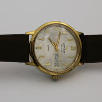 Wittnauer Men's Quartz Gold Swiss Made Dual Calendar Watch w/ Strap