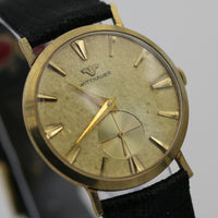 1950s Wittnauer Mens Swiss Made 10K Gold Gorgeous Dial Watch