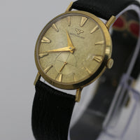 1950s Wittnauer Mens Swiss Made 10K Gold Gorgeous Dial Watch