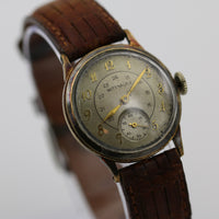 1930s Wittnauer Mens Swiss Made Gold Military Watch