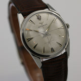 1950s Wittnauer Mens Swiss Made Automatic 10K Silver Diamond Quadrant Dial Watch