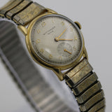 1950s Wittnauer Revue Mens Swiss Made 10K Gold Military Dial Watch