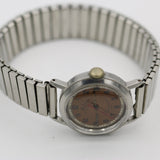 1930s Mido Swiss Made Super-Automatic Multifort Extra Copper Dial Silver Watch w/ Bracelet