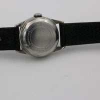 1930s Mido Men's Swiss Made Automatic Powerwind Sunburst Dial Silver Watch w/ Strap