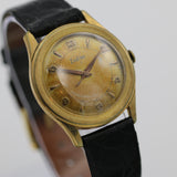 Zodiac Men's Gold Swiss Made Unique Dial Watch w/ Hirsch Strap