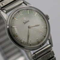 Zodiac Men's Silver Swiss Made Unique Dial Watch w/ Bracelet