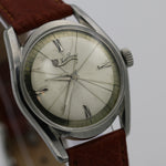 Lucien Piccard Men's Silver Unique Dial Watch w/ Leather Strap