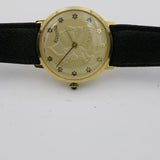 Lucien Piccard Men's Coin Face Swiss Made Gold Thin Watch w/ Strap