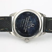 1970s Titus Men's Swiss Made 17Jwl Silver Watch w/ Strap