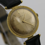 Certina Mens Swiss Made Gold Fancy Lugs and Bezel Quadrant Dial Ultra Thin Watch