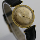 Certina Mens Swiss Made Gold Fancy Lugs and Bezel Quadrant Dial Ultra Thin Watch