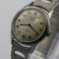 WWII Cyma / Tavannes Men's Automatic Swiss Made Bumpermatic Silver Watch w/ Bracelet