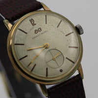 1950s Ernest Borel Men's Gold Swiss 17Jwl Watch w/ New Hirsch Strap