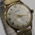 Croton Men's Swiss Made 10K Gold Textured Dial Watch w/ Gold Bracelet