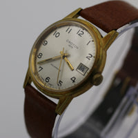Croton Men's Swiss Made Gold Aquamatic Calendar Watch w/ Strap