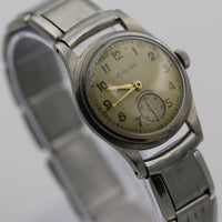 WWII Mathey Tissot Men's Swiss Made 17Jwl Silver Watch w/ Silver Bracelet