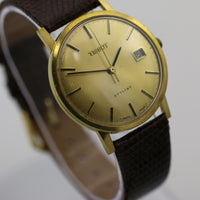 Tissot Stylist Men's Swiss Made Gold Calendar Watch w/ Strap