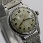 WWII Tavannes Men's Swiss Made Silver Watch w/ Silver Bracelet